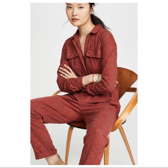 Free People Pants - NWT | Free People Set The Tone Eyelet Jumpsuit